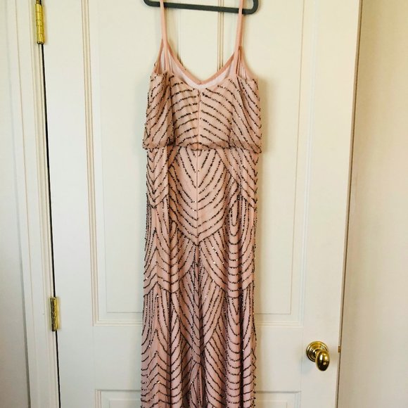 Adrianna Papell Beaded Long Dress - Picture 2 of 4